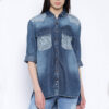 Women Blue Faded Denim Shirt