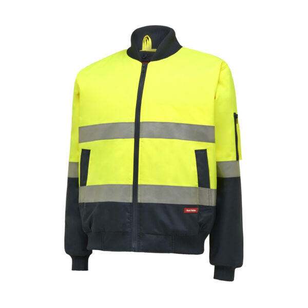 HI-VISIBILITY 2TONE BOMBER JACKET WITH HOOP TAPE